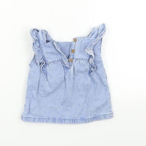 TU Girls Blue   Basic Casual Size 0-3 Months  - Ruffle Detail