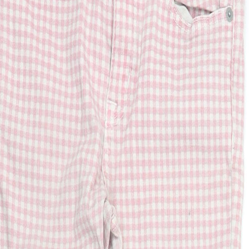 Jack Wills Womens Pink Check  Skinny Jeans Size 8 L24 in