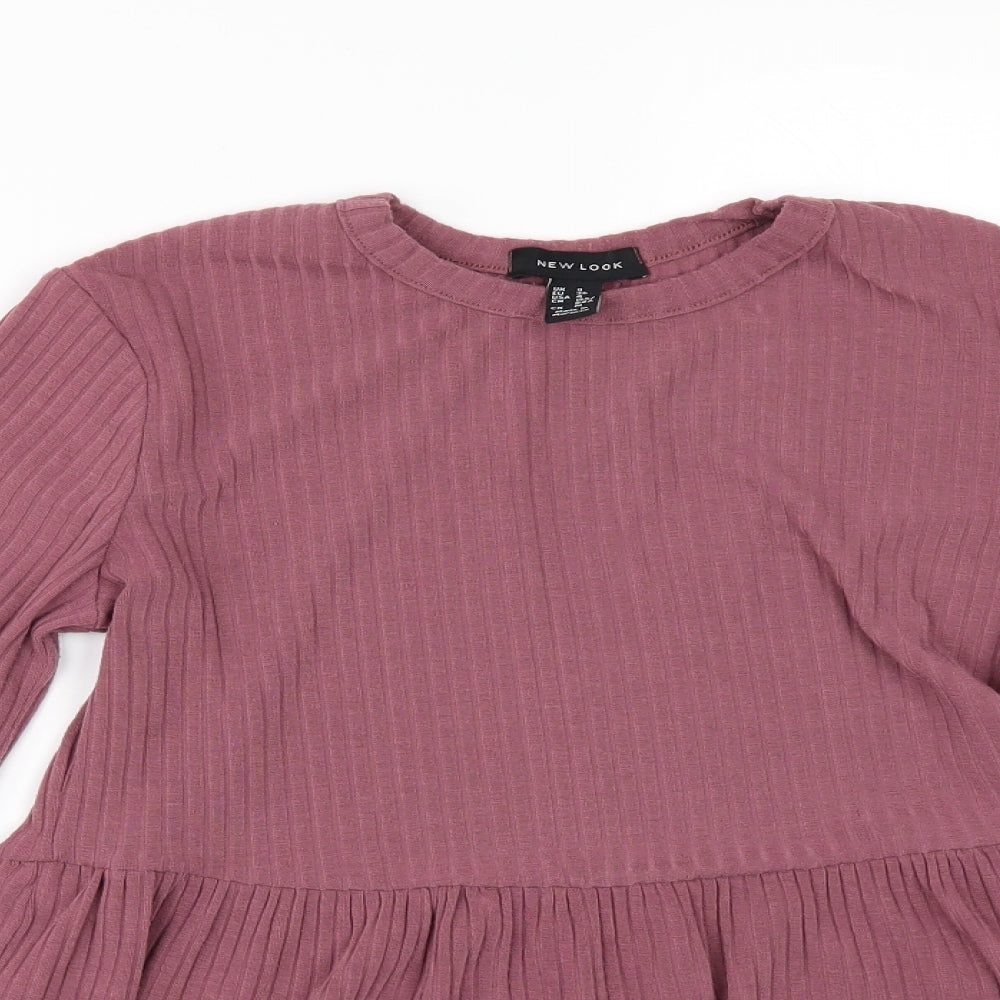New Look Womens Pink   Tunic Blouse Size 8