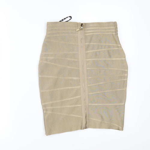 Missguided Womens Gold   Mini Skirt Size 6