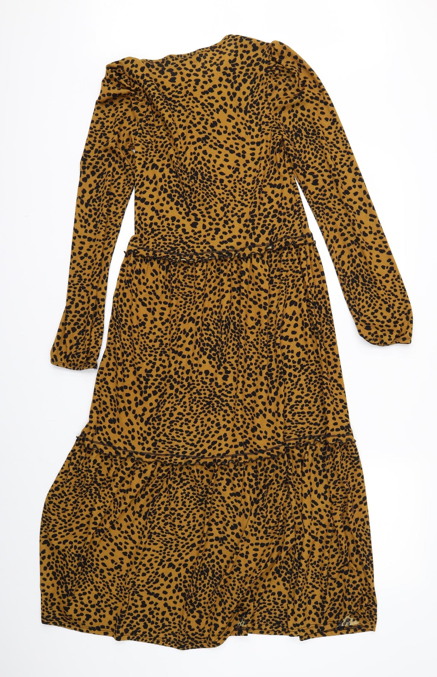 Topshop Womens Brown Animal Print  A-Line  Size 6