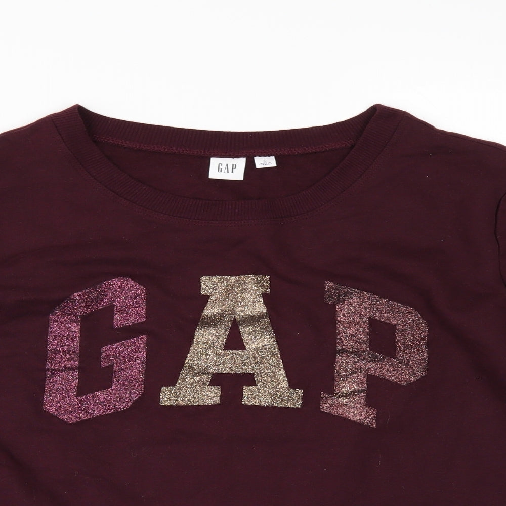 Gap Womens Red   Pullover Sweatshirt Size L