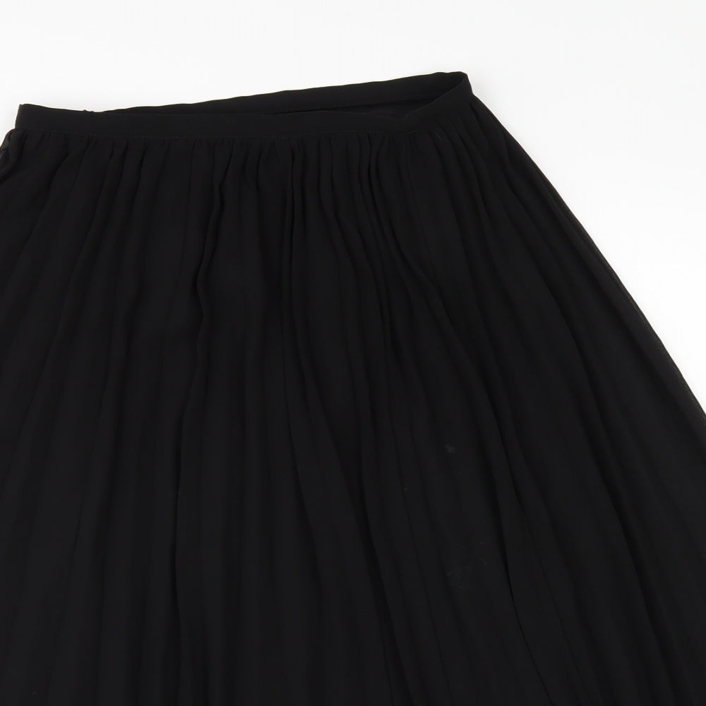 Boohoo Womens Black   A-Line Skirt Size 6  - pleated