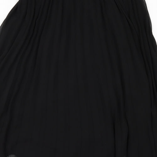 Boohoo Womens Black   A-Line Skirt Size 6  - pleated