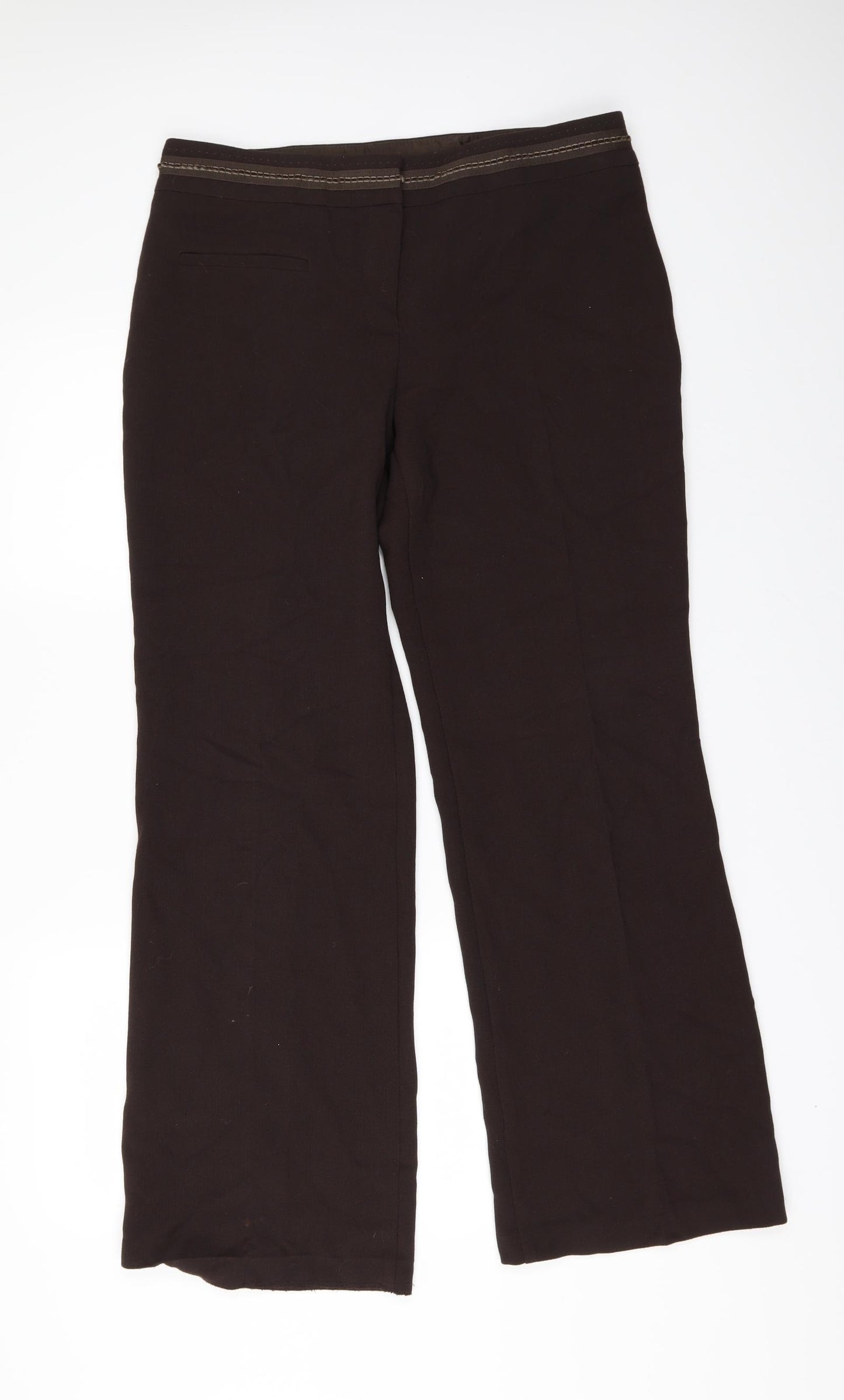 Marks and Spencer Womens Brown   Trousers  Size 14 L30 in