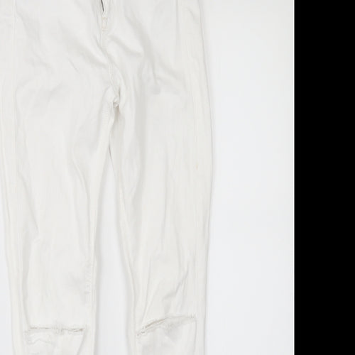 Topshop Womens White  Denim Skinny Jeans Size 25 in L26 in