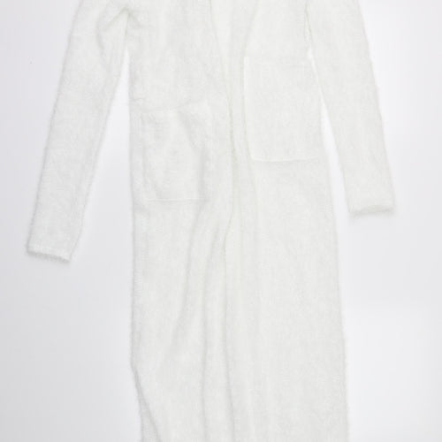 Missy Empire Womens White   Cardigan Jumper Size 6