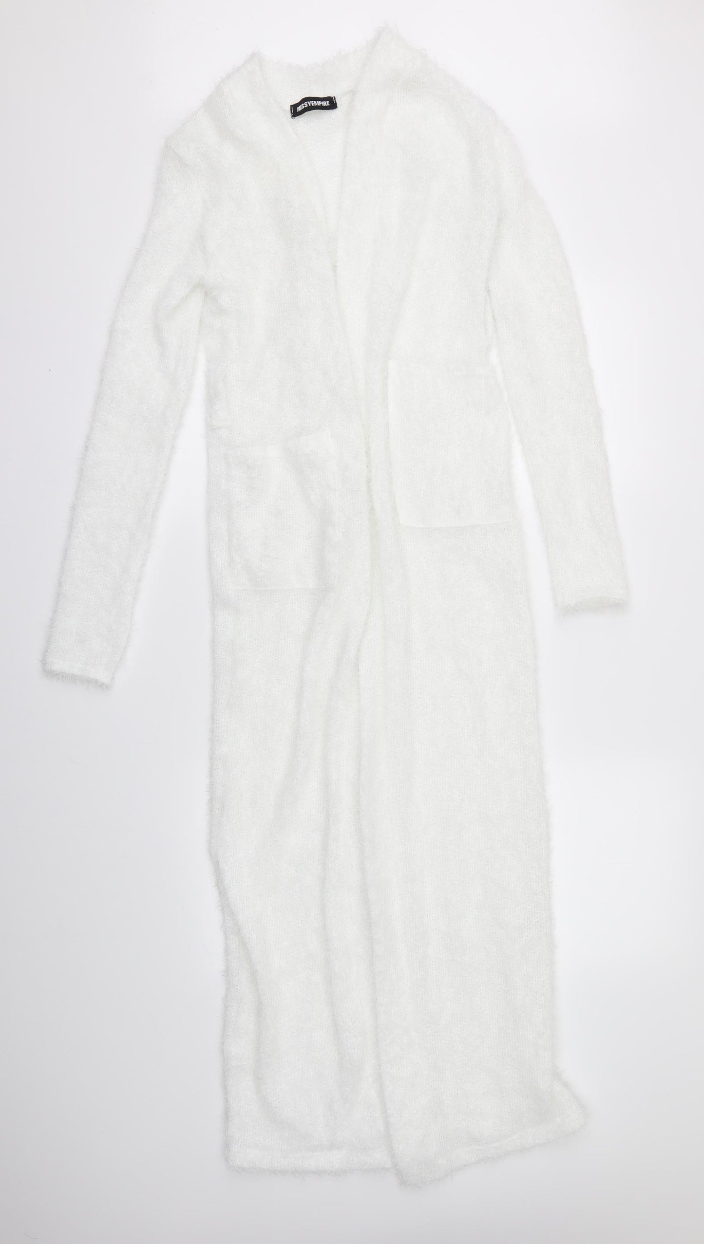 Missy Empire Womens White   Cardigan Jumper Size 6