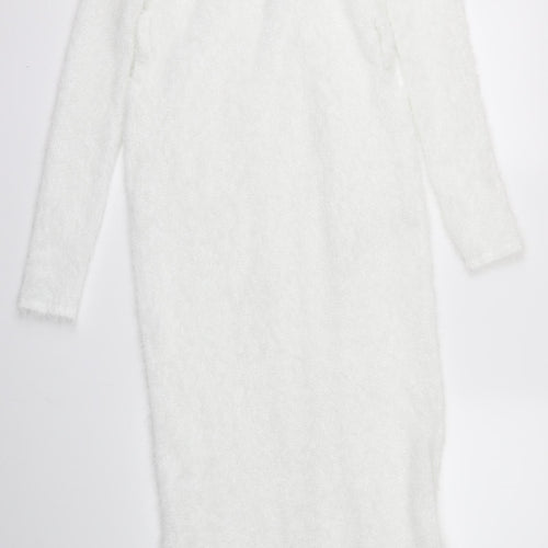 Missy Empire Womens White   Cardigan Jumper Size 6