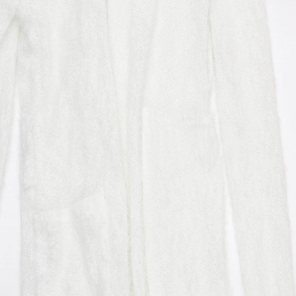 Missy Empire Womens White   Cardigan Jumper Size 6
