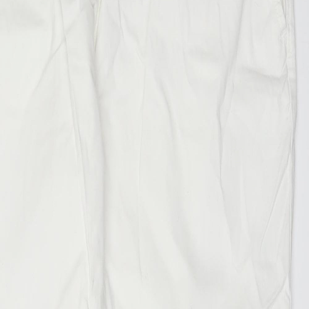 Marks and Spencer Womens White  Denim Straight Jeans Size 12 L31 in