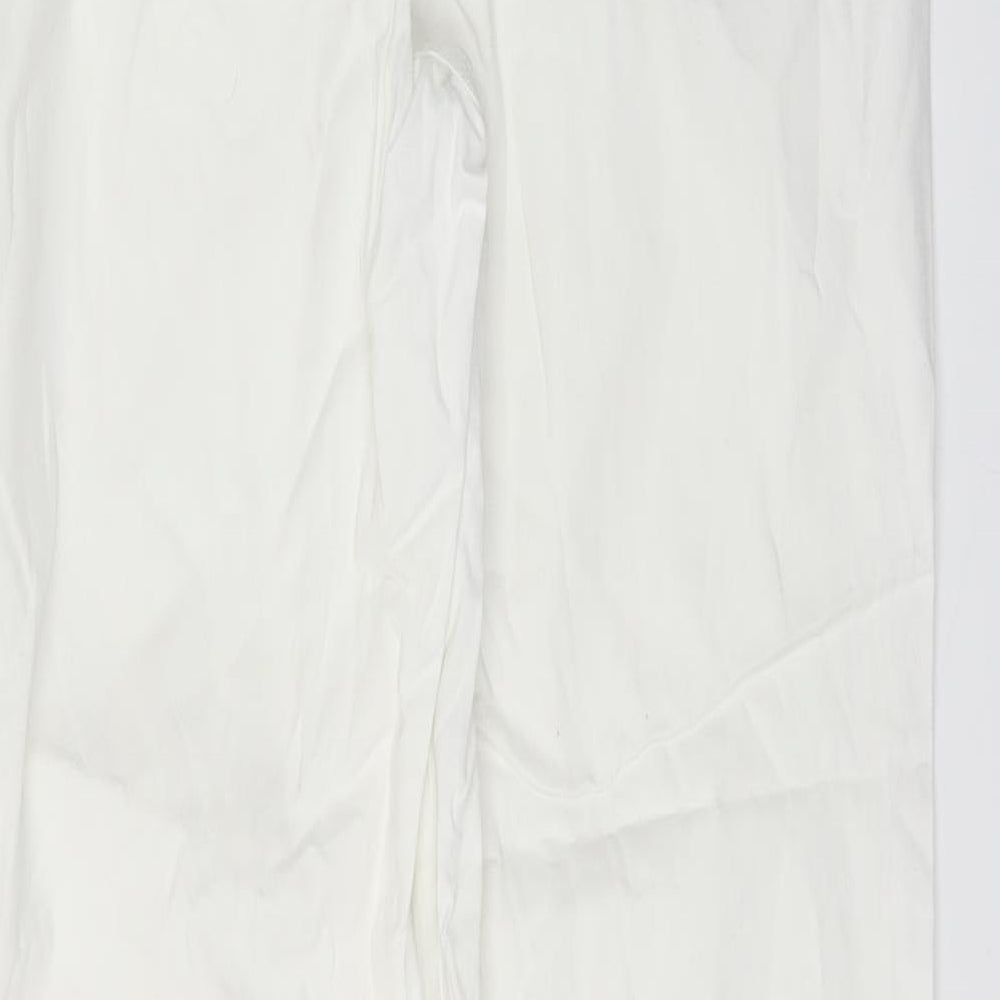 Marks and Spencer Womens White  Denim Straight Jeans Size 12 L31 in