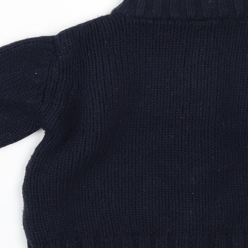 NEXT Boys Blue Geometric  Cardigan Jumper Size 12-18 Months