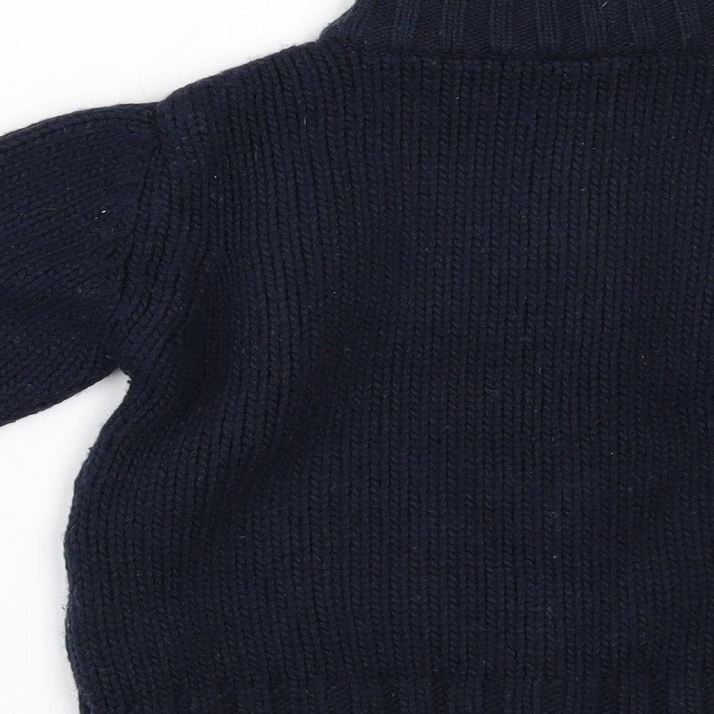NEXT Boys Blue Geometric  Cardigan Jumper Size 12-18 Months