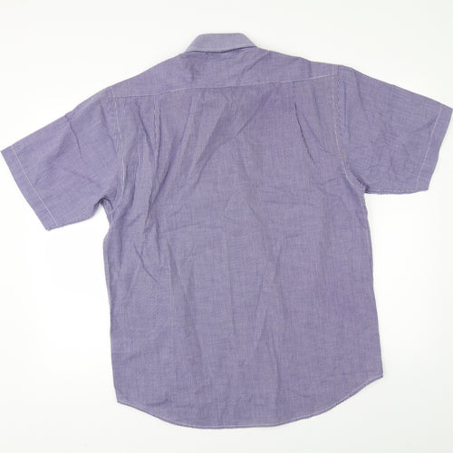 Simon Taylor Mens Beige Check   Button-Up Size 15.5