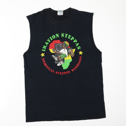 Gildan Mens Black    T-Shirt Size M  - iration steppas