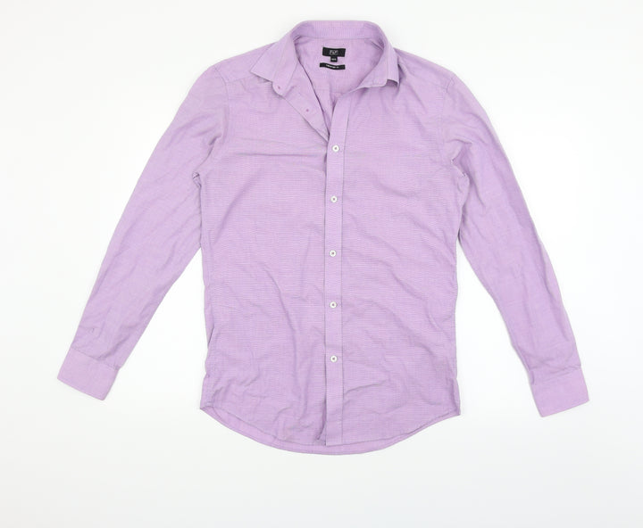 F&F Mens Purple Button-Up Size 14.5