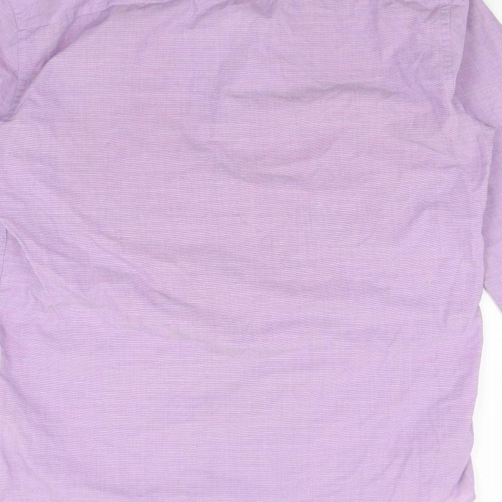 F&F Mens Purple    Button-Up Size 14.5