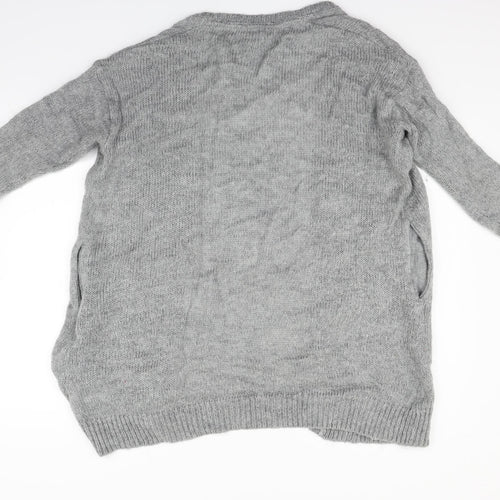 H&M Womens Grey   Cardigan Jumper Size S
