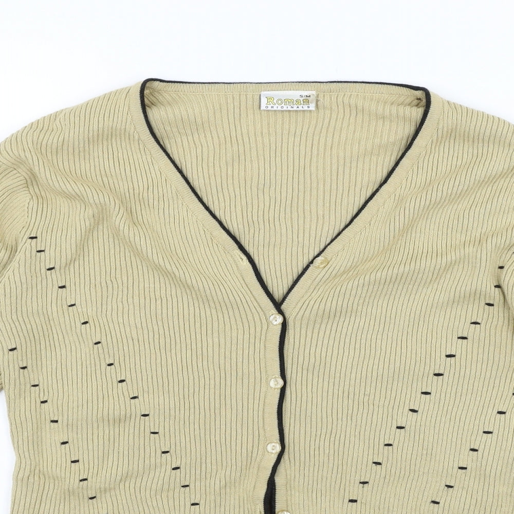 Roman Womens Beige   Cardigan Jumper Size M