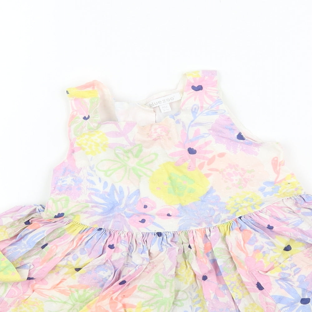 Blue Zoo Girls Multicoloured Floral  Fit & Flare  Size 3-4 Years
