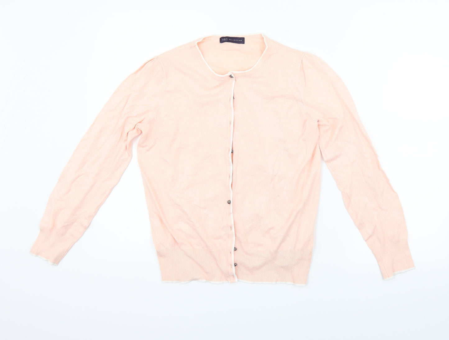 Marks and Spencer Womens Pink   Cardigan Jumper Size 14