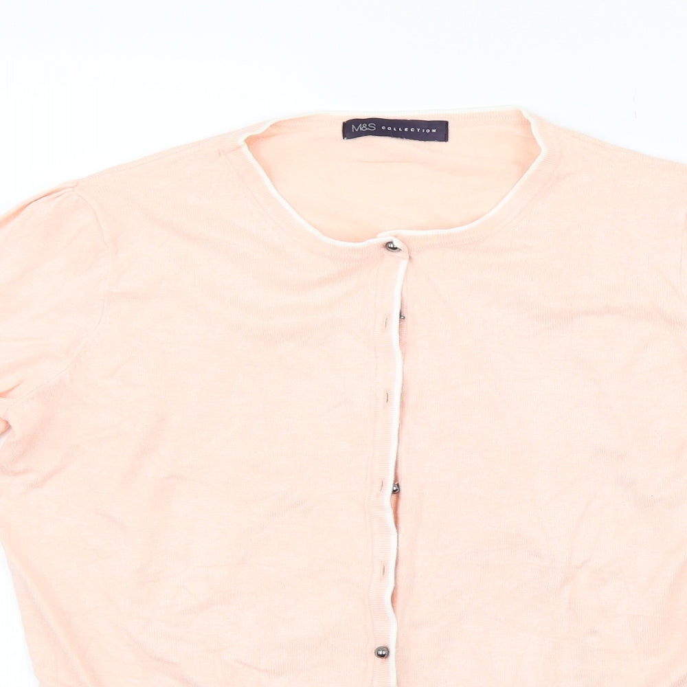 Marks and Spencer Womens Pink   Cardigan Jumper Size 14