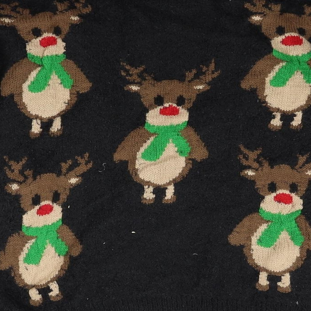 Nutmeg Girls Blue   Pullover Jumper Size 12-13 Years  - Raindeer