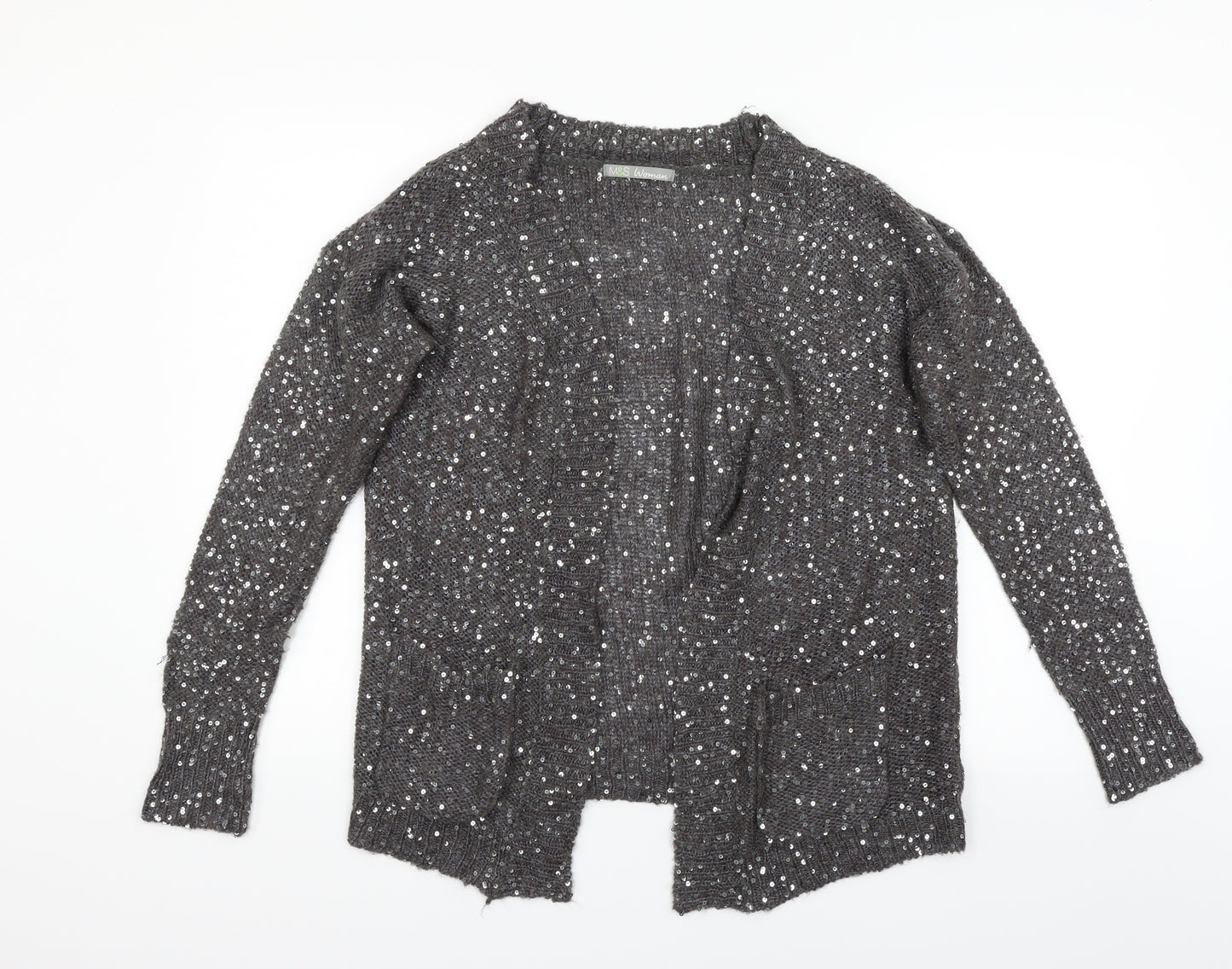NEXT Womens Green   Cardigan Jumper Size L  - Sequin detail