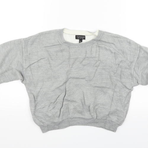 Topshop Womens Grey   Pullover Jumper Size 12