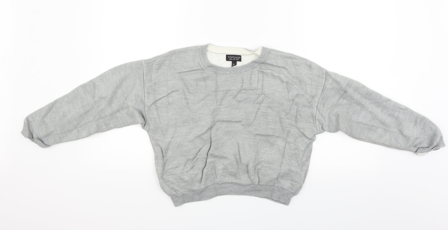 Topshop Womens Grey   Pullover Jumper Size 12