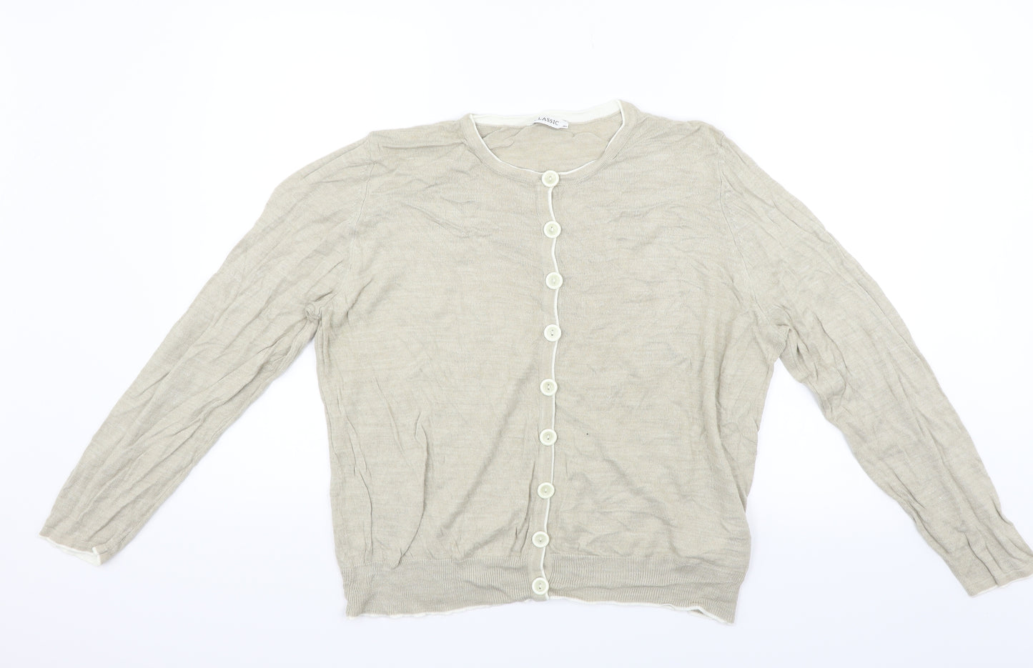 Marks and Spencer Womens Beige   Pullover Jumper Size 18