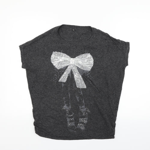 Preworn Womens Grey   Vest Jumper Size M  - bow