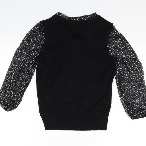 BHS Womens Black Polka Dot  Basic Blouse Size 14