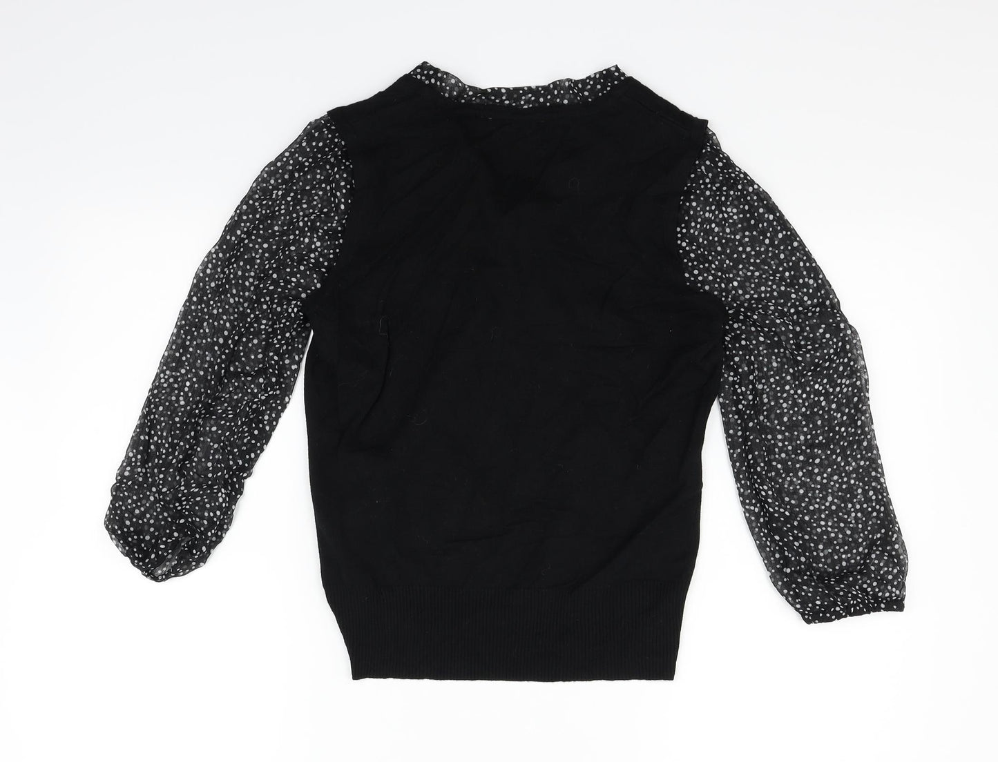 BHS Womens Black Polka Dot  Basic Blouse Size 14