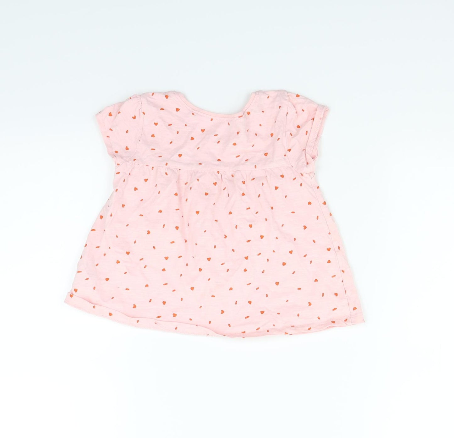 NEXT Girls Pink Polka Dot  Basic T-Shirt Size 3-4 Years