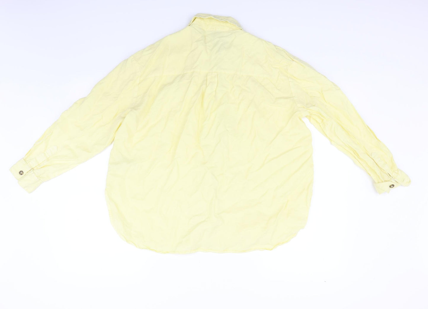 Miss Selfridge Womens Yellow   Basic Button-Up Size 14