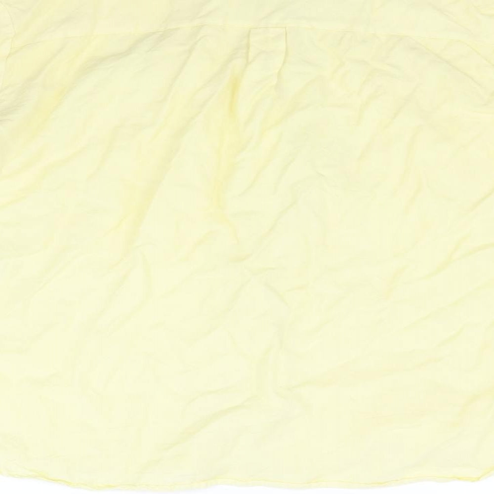 Miss Selfridge Womens Yellow   Basic Button-Up Size 14