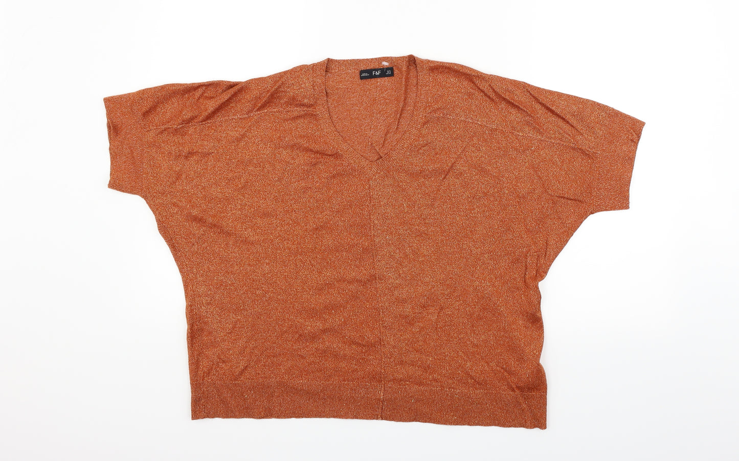 F&F Womens Orange   Pullover Jumper Size 12