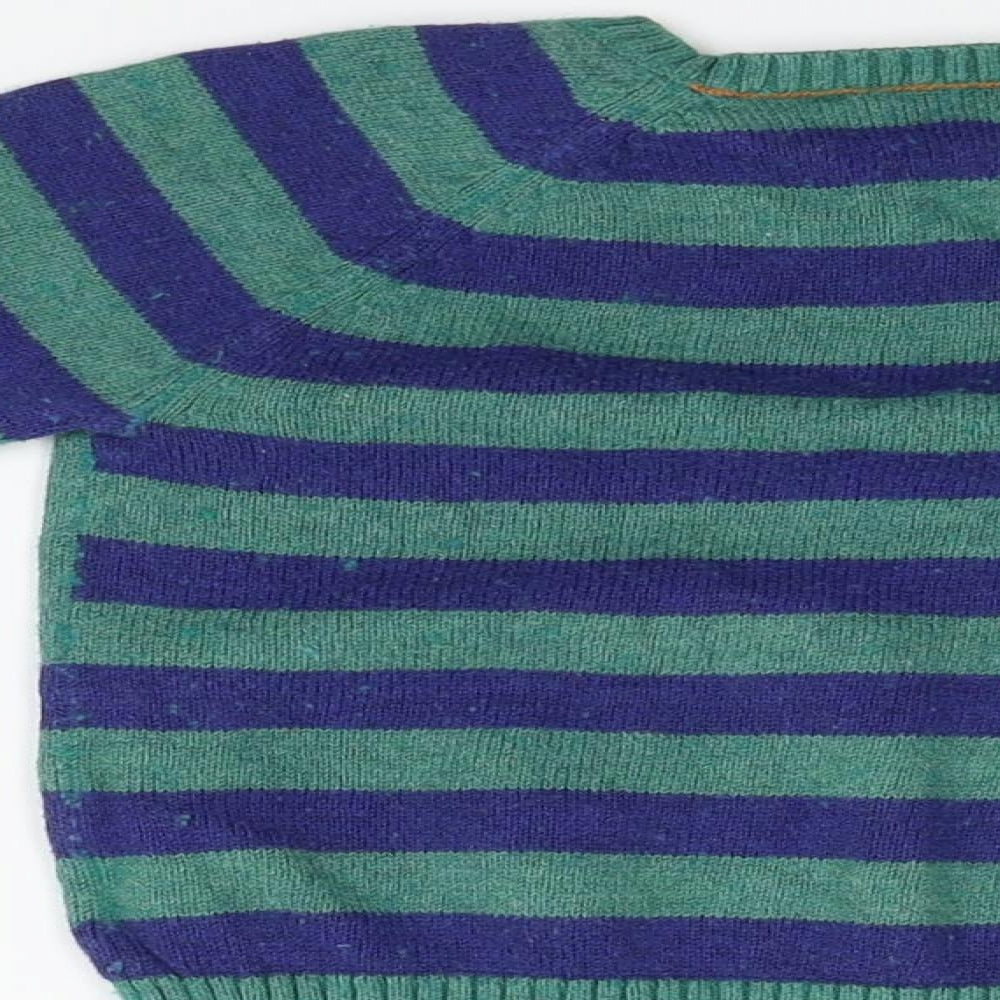 John Lewis Boys Blue Striped  Pullover Jumper Size 2-3 Years  - fox