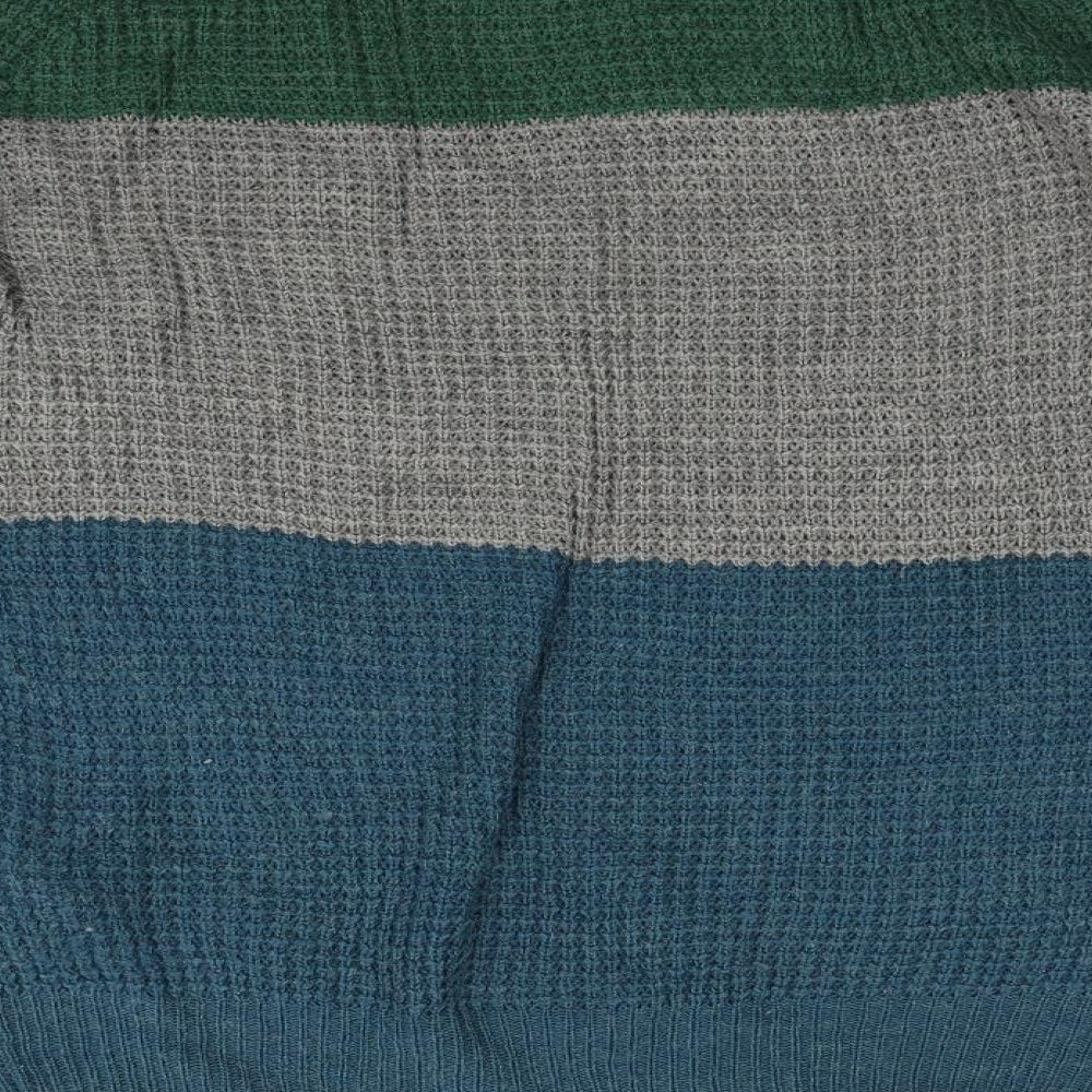 alcott Mens Blue Striped  Pullover Jumper Size L