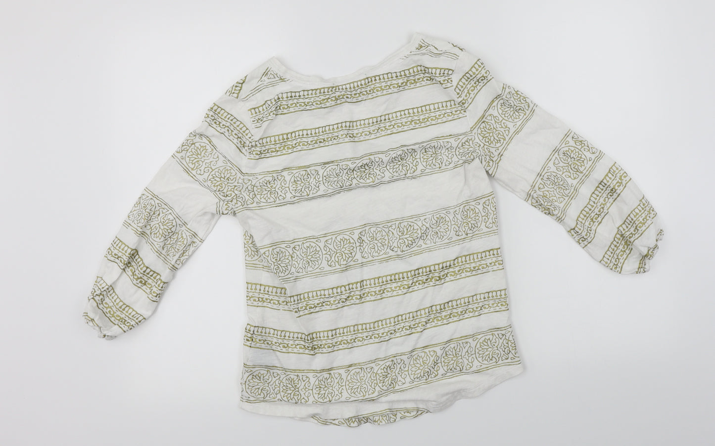 Ralph Lauren  Womens White Floral  Basic T-Shirt Size XS