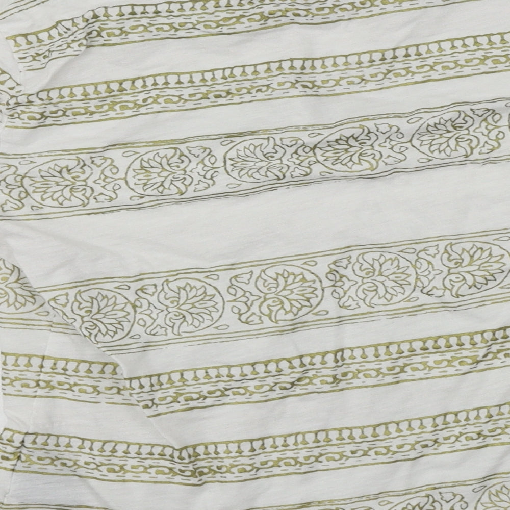 Ralph Lauren  Womens White Floral  Basic T-Shirt Size XS