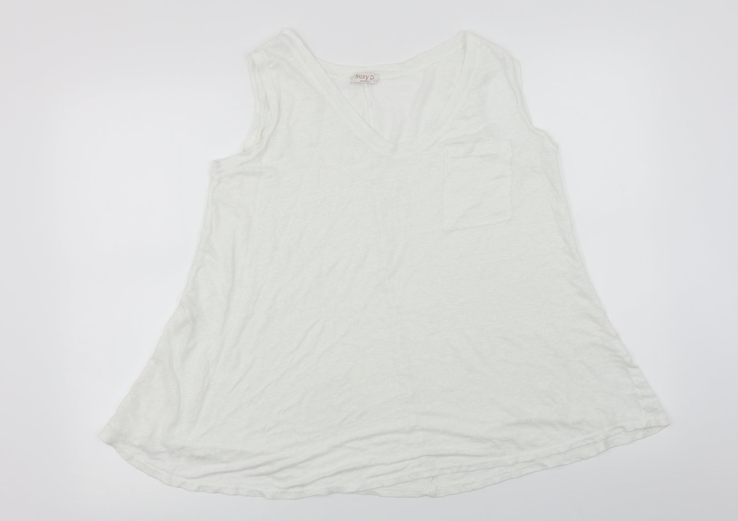 SUZY  Womens White   Basic T-Shirt Size M