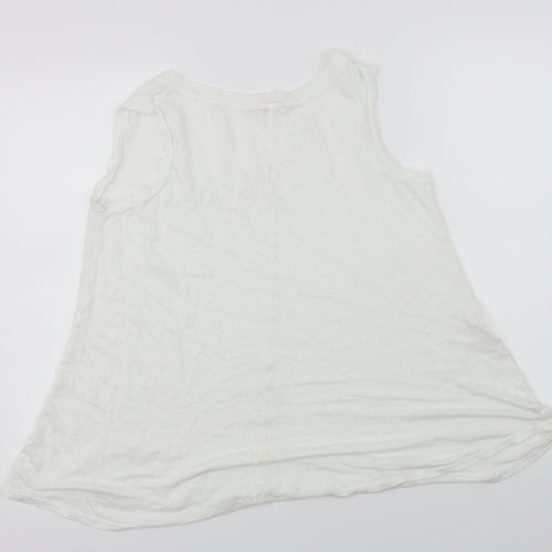 SUZY  Womens White   Basic T-Shirt Size M