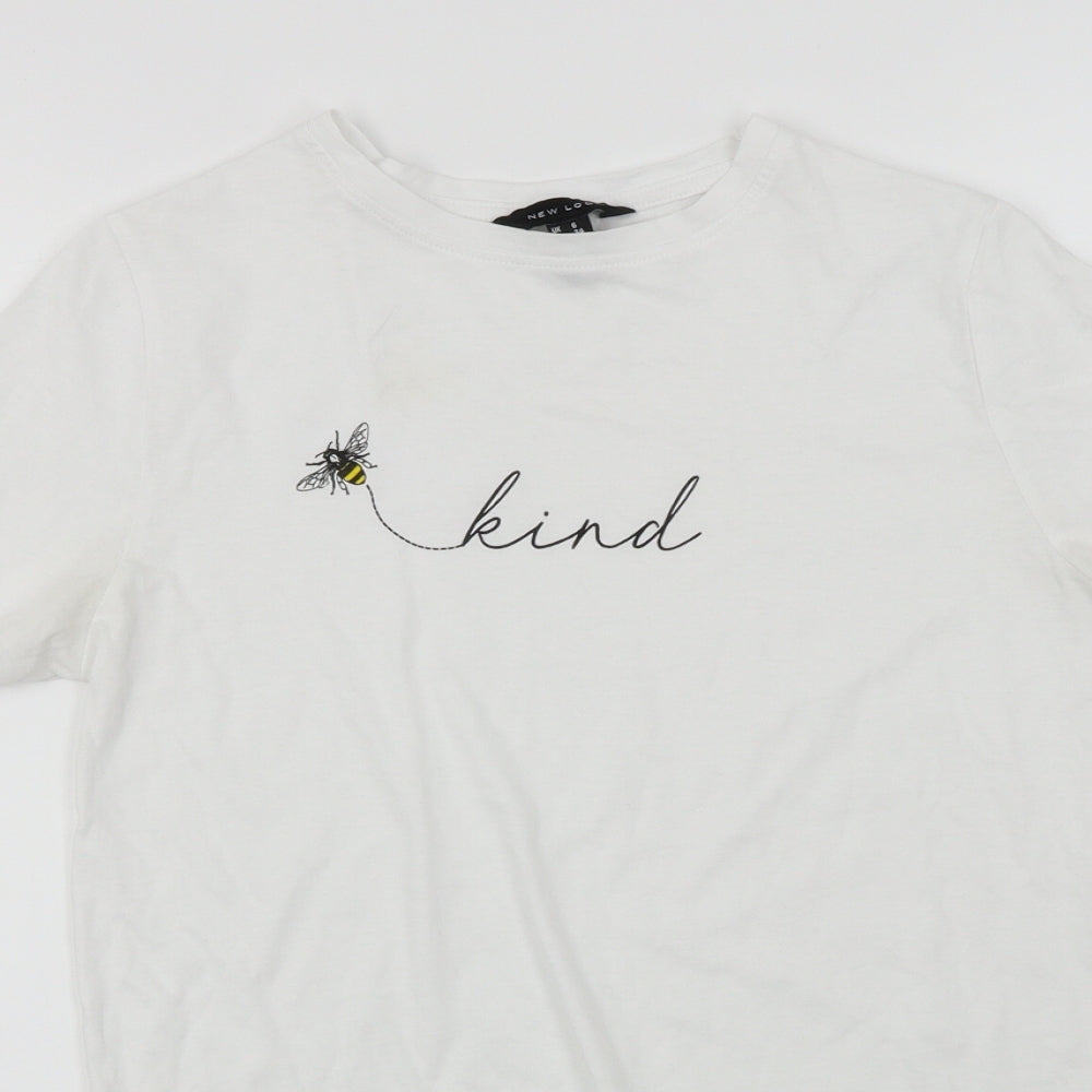 New Look  Womens White   Basic T-Shirt Size 6
