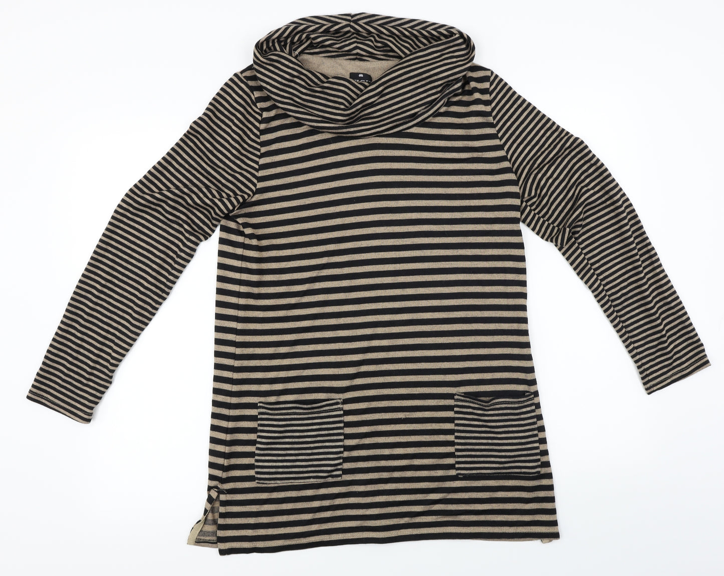 t.i.g.i Womens Brown Striped  Pullover Jumper Size 12