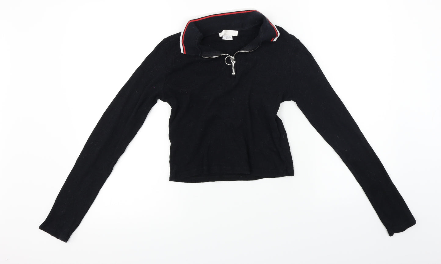 Cooperative  Womens Black   Basic T-Shirt Size L