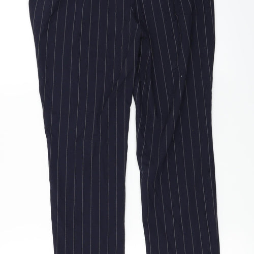 Marks and Spencer  Womens Blue Striped  Trousers  Size 10 L23 in