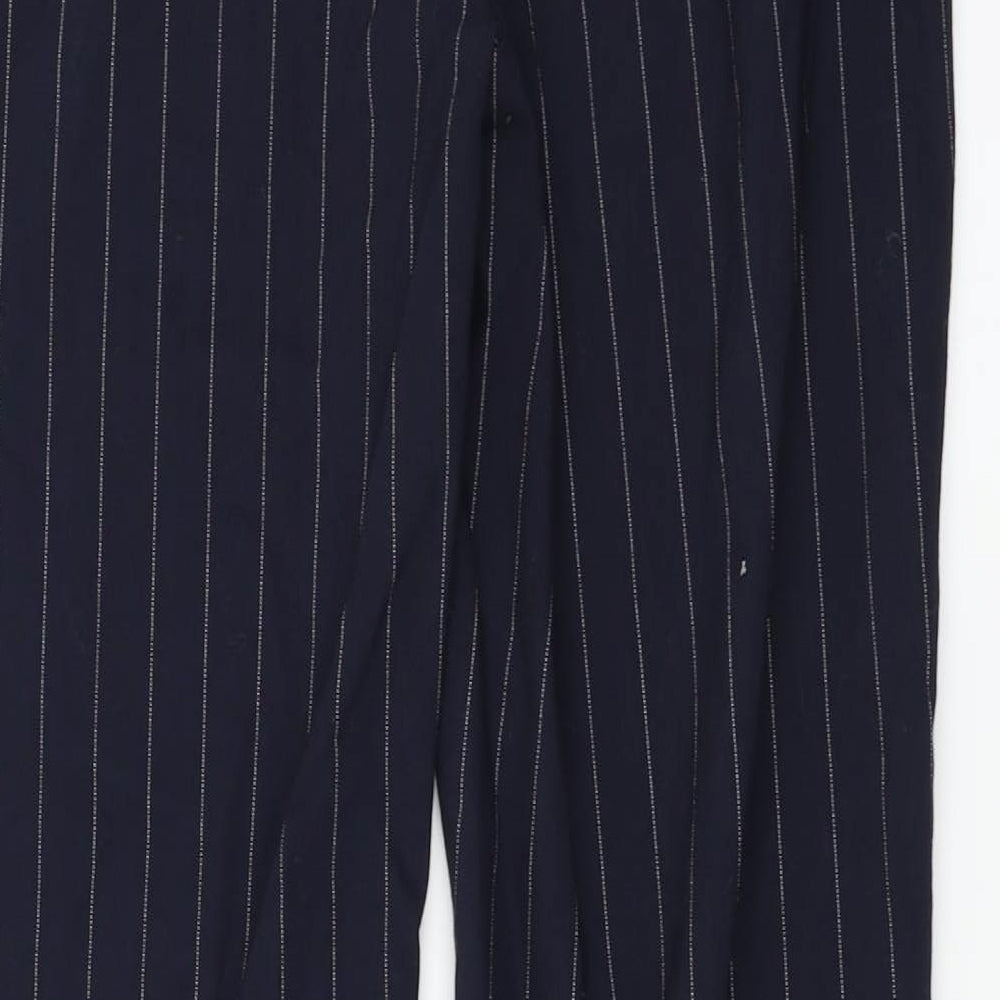 Marks and Spencer  Womens Blue Striped  Trousers  Size 10 L23 in